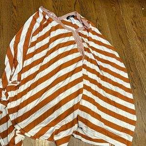Shirt/shawl striped cotton